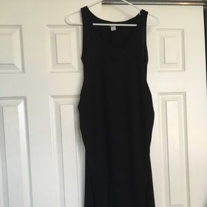Old Navy black maternity maxi dress